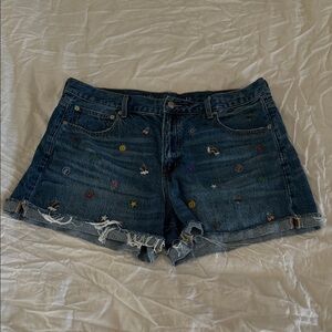 AE Embroidered Denim Women Shorts